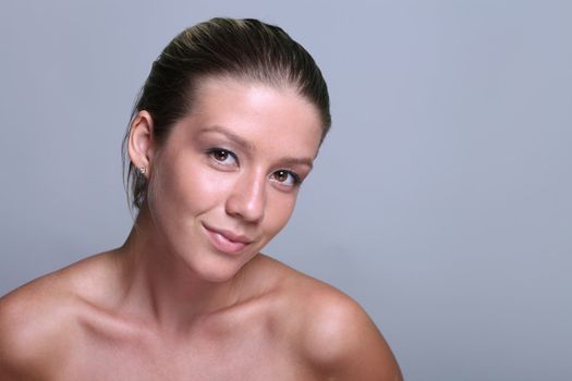 Beautiful Girl face.Perfect skin concept