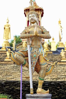 Gold of statue in Thailand temple