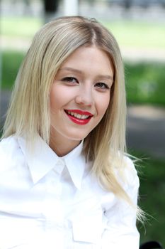 Beautiful young woman. Outdoor portrait