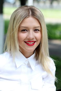 Beautiful young woman. Outdoor portrait