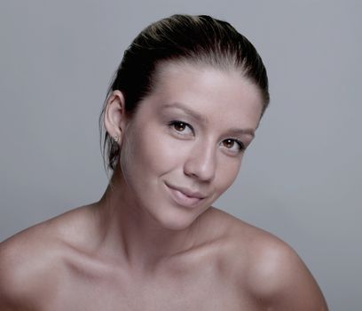 Beautiful Girl face.Perfect skin concept