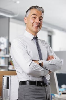 Portrait of a mature business man in office