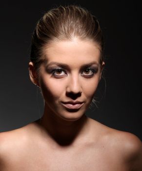 Beauty closeup portrait of beautiful sexy woman model