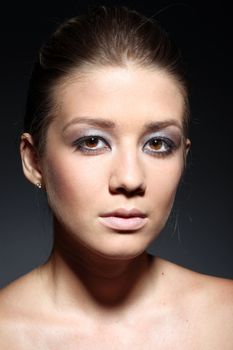Beauty closeup portrait of beautiful sexy woman model