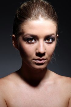 Beauty closeup portrait of beautiful sexy woman model