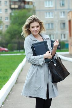 Beautiful young woman. Outdoor portrait