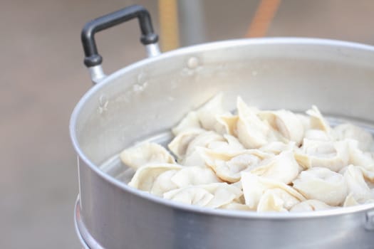 Meatballs made of fish meat was boiled