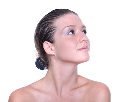 Beautiful Girl face.Perfect skin concept