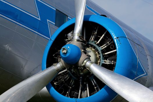 Engine of an old aircraft