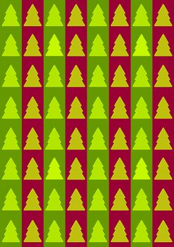 New year background with pine tree. Christmas decoration pattern.