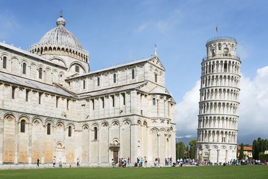 Tower of Pisa with cathedral Santa Maria Assunta in Tuscany, Italia