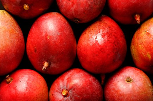 Closeup of ripe and juicy mango backgrounds