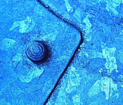 background or texture blue iron rivet