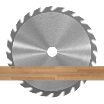A saw blade isolated against a white background