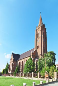 Pecica Arad Romania Romano Catholic Church panorama 