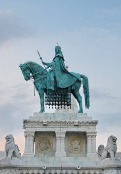 Statue of Saint Stephain in Budapest