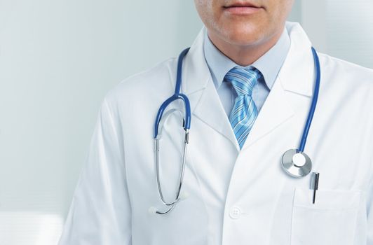 Close up shot of a male doctor