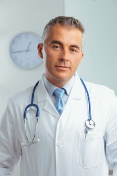Portrait of a handsome male doctor or pharmacist