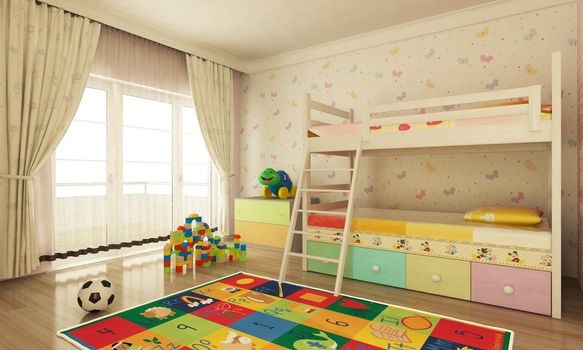 coorful child room design