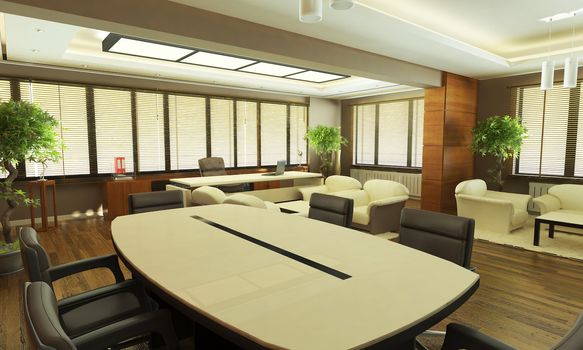 modern office 3d design render
