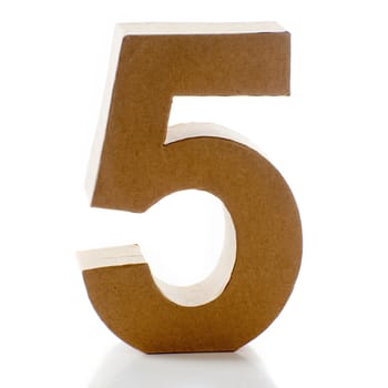 Number Five on a white background