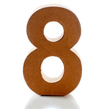 Number Eight on a white background