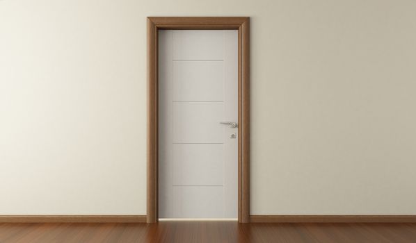 lacquer door 3d rendering