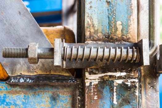 Big bolt and nut is a Sugar cane harvest.