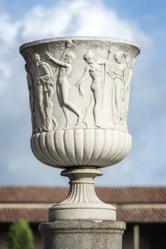 Picture of a sculpture on the miracle place in Pisa, Italy
