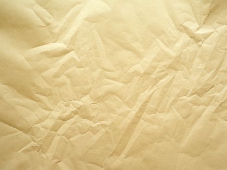 Photo of a sheet a packing paper that has been crumpled.