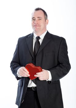 Romantic people in love shot in studio isolated on a white background