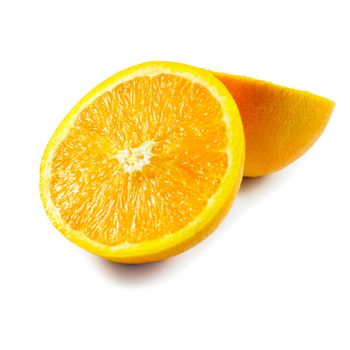 half orange isolated on a white background