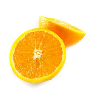 half orange isolated on a white background