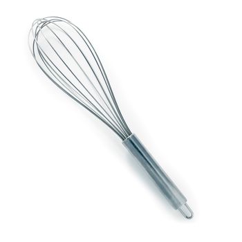 stainless wisk isolated on a white background