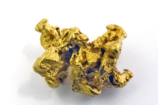 gold nugget in the studio very close