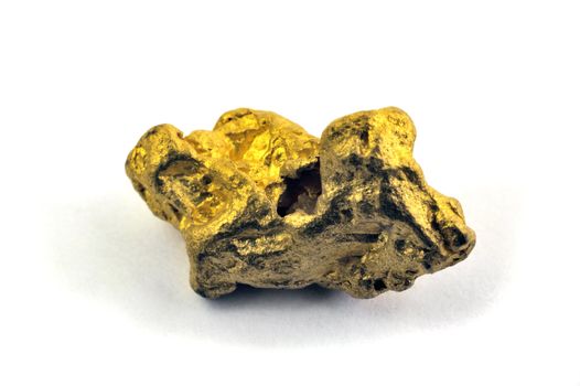 gold nugget in the studio very close