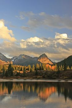 Molas lake and Needle mountains, Weminuche wilderness, Colorado, USA