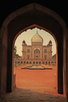 Tomb of Safdarjung seen from main gateway, New Delhi, India