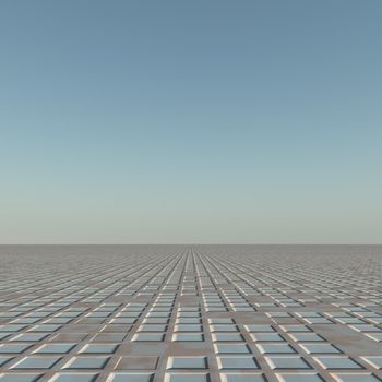 A flat grunge grid to horizon background.