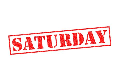 SATURDAY Rubber Stamp over a white background.