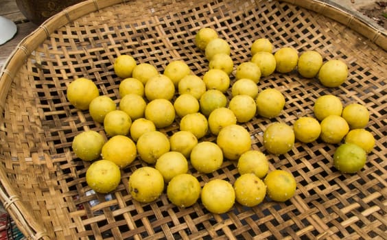 Salted lemon before make preserved lemons.