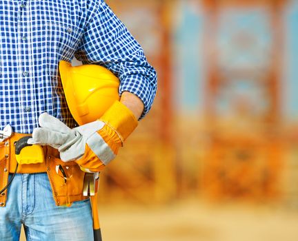 worker on construction site