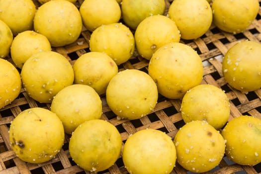 Salted lemon before make preserved lemons.