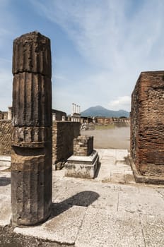 archeologic ruins of Pompeii in Italy