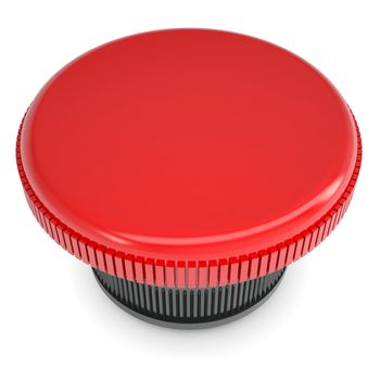 Red button. Isolated render on a white background