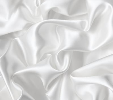 Smooth elegant white silk can use as wedding background 