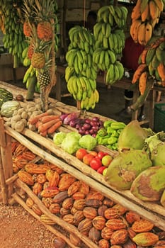 Fruit stand in small village, Samana peninsula, Dominican Republic