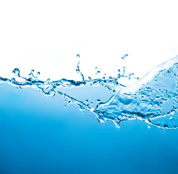 splashes of water isolated on a white background