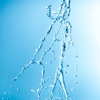 water splash on blue background