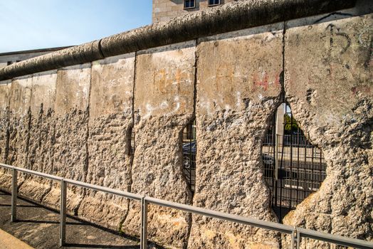 Remains of the Berlin Wall preserved along Bernauer Strasse.